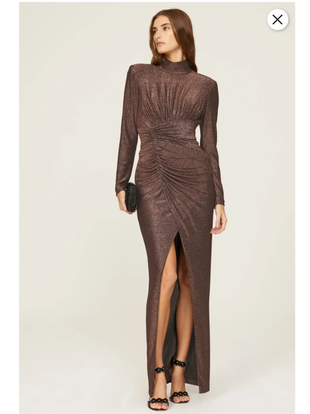 Aiden Mattox Brown Shimmer Gown, Size: 2